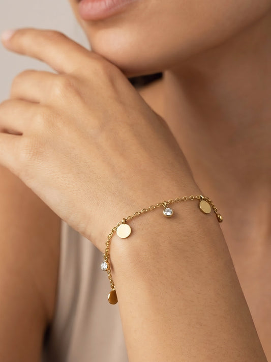 Gold Plated Chain Bracelet for Women
