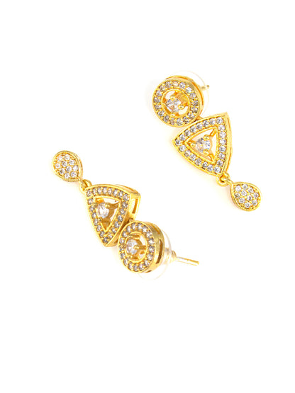 Gold Plated Designer AD Jewellery Set
