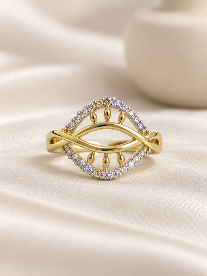 Gold Plated AD Finger Ring for Women