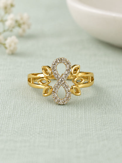 Gold Plated AD Finger Ring for Women