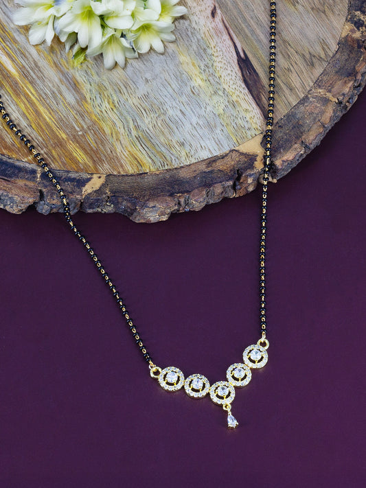 Gold Plated AD Studded Mangalsutra for Women