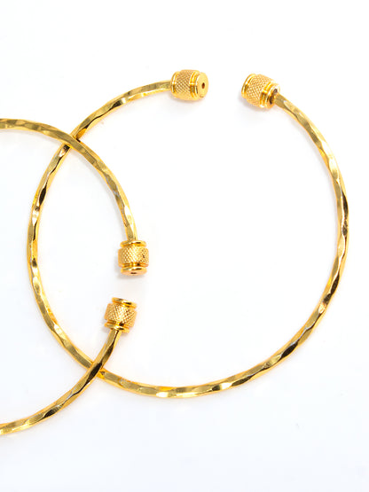 1 Gram Gold-Plated Copper Adjustable Bangles ( Set of 2)