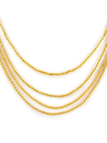 Minimal Gold-Plated Layered String Jewellery Set