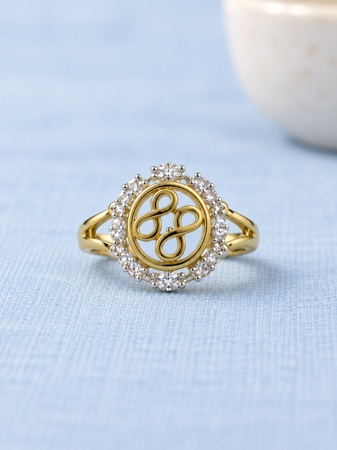 Gold Plated AD Finger Ring for Women