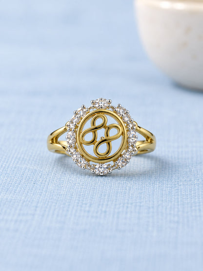 Gold Plated AD Finger Ring for Women