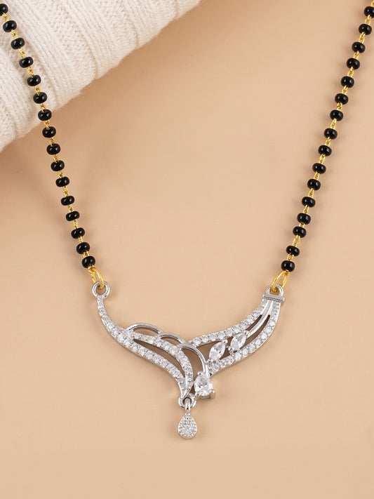 Silver Plated AD Mangalsutra for Women