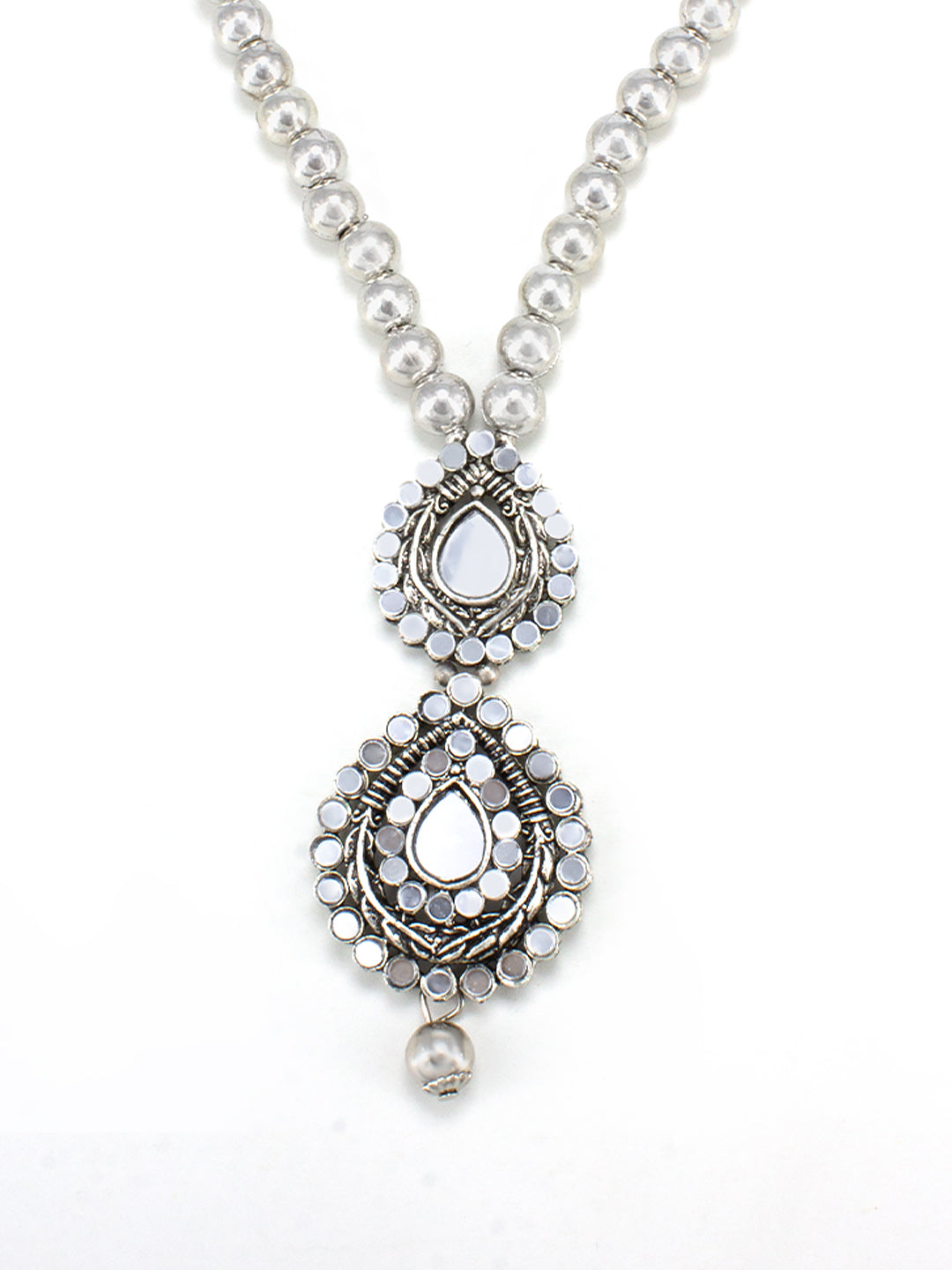 Silver Plated Mirror Jewellery Set