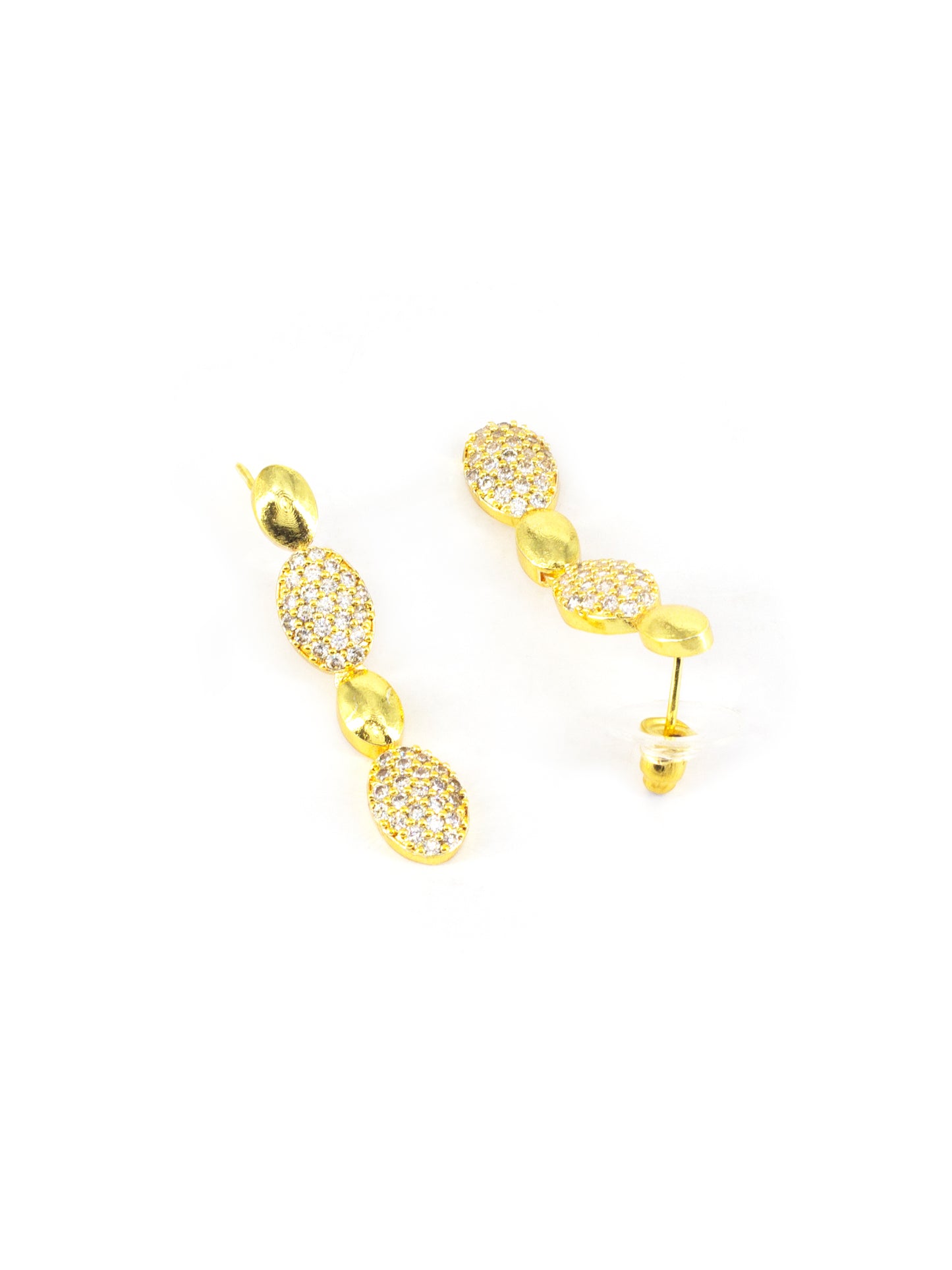 Gold Plated White American Diamond Designer Choker Set for Women
