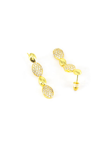Gold Plated White American Diamond Designer Choker Set for Women
