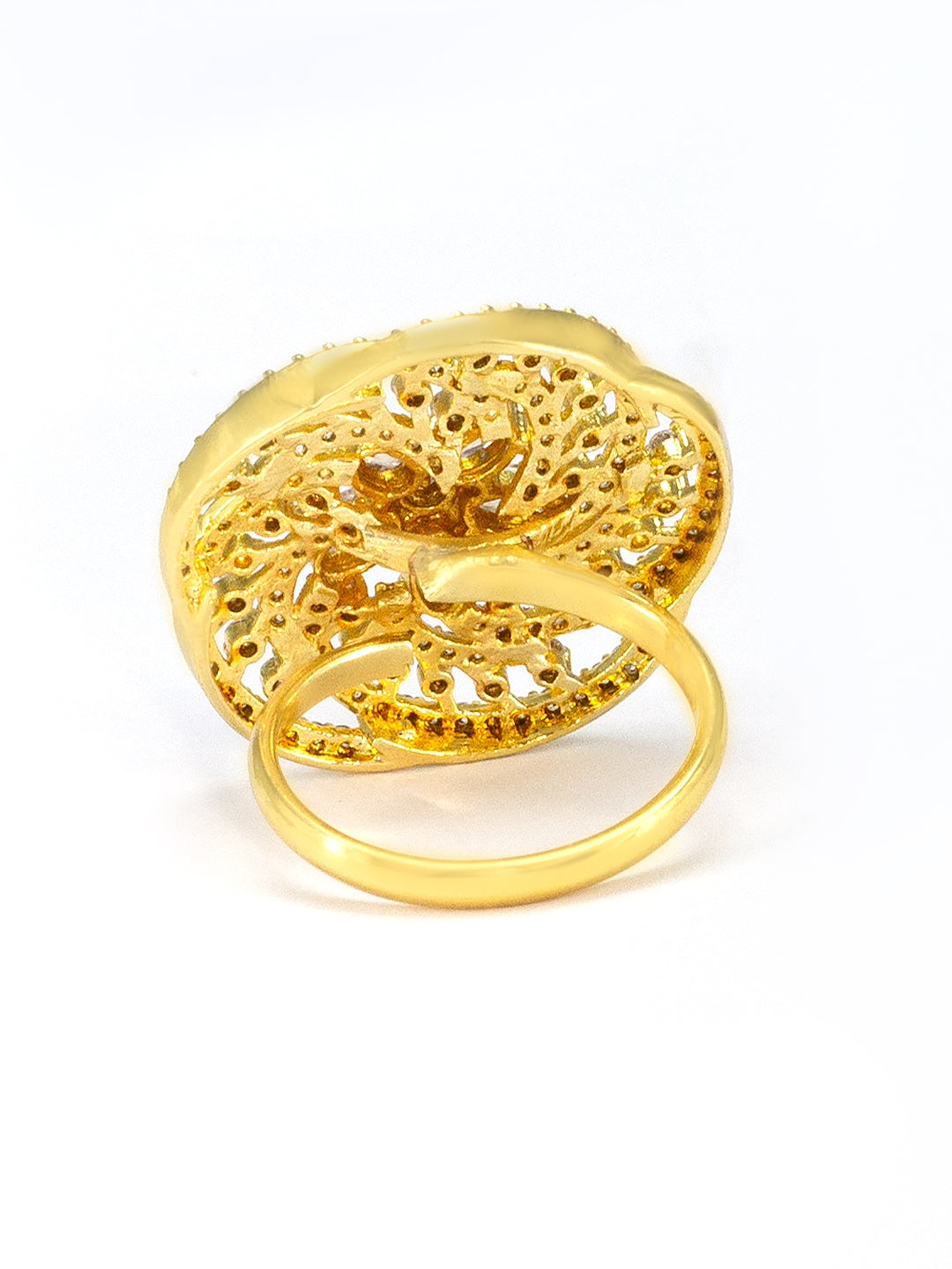 Floral AD Adjustable Cocktail Ring