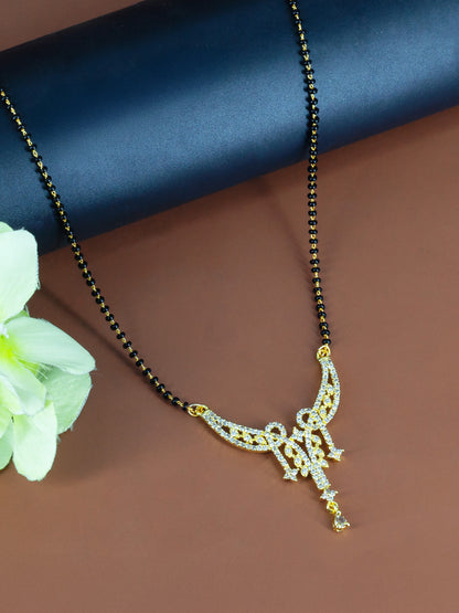 Gold Plated AD Studded Mangalsutra for Women
