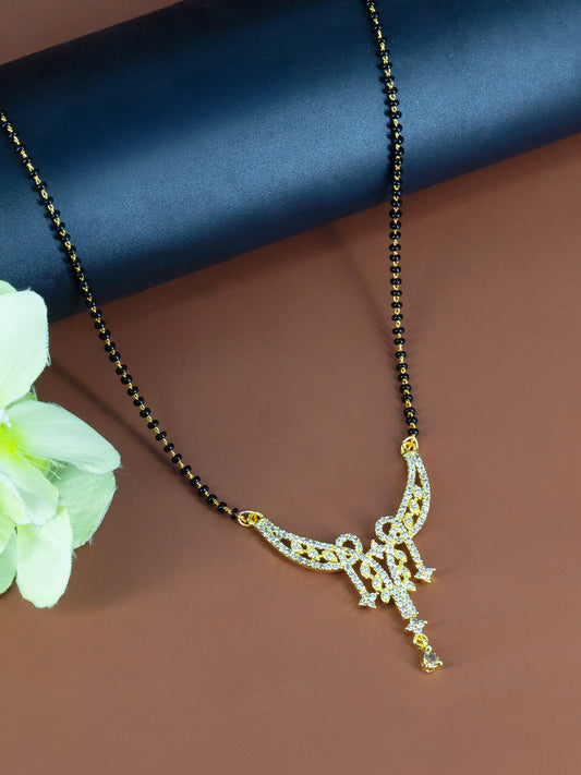 Gold Plated AD Studded Mangalsutra for Women