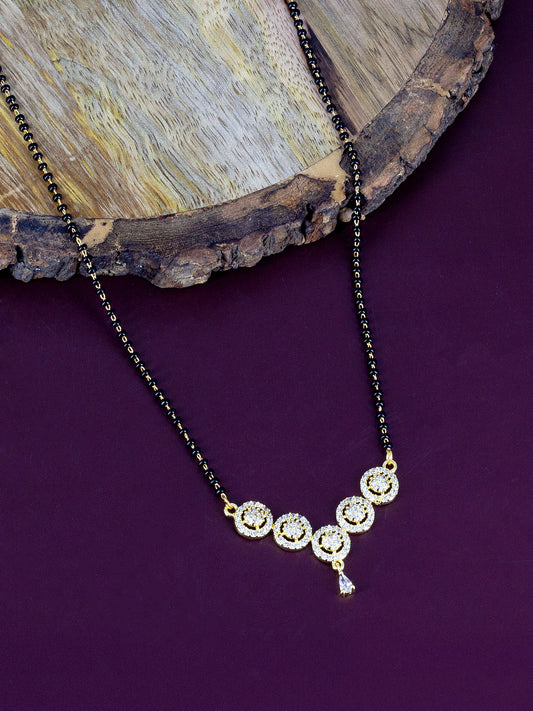 Gold Plated AD Studded Mangalsutra for Women
