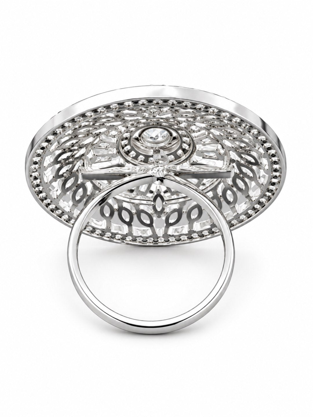 Silver Plated AD Finger Ring for Women