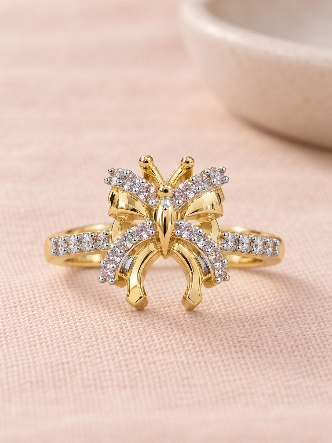 Gold Plated AD Finger Ring for Women