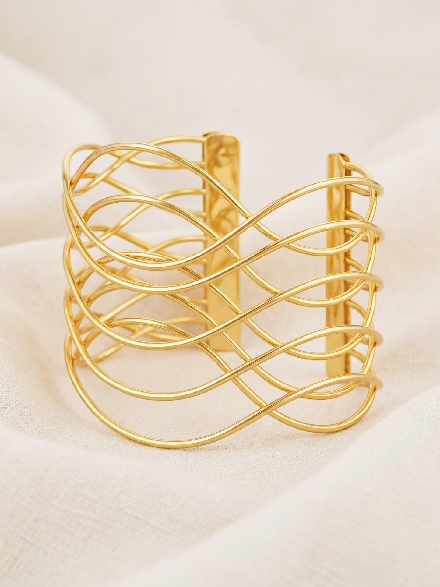 Gold Plated Designer Cuff Bracelet for Women