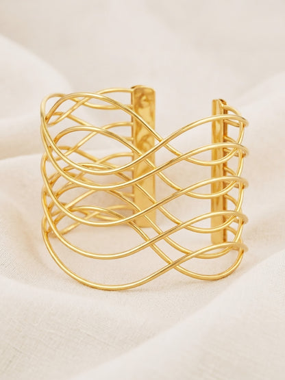 Gold Plated Designer Cuff Bracelet for Women