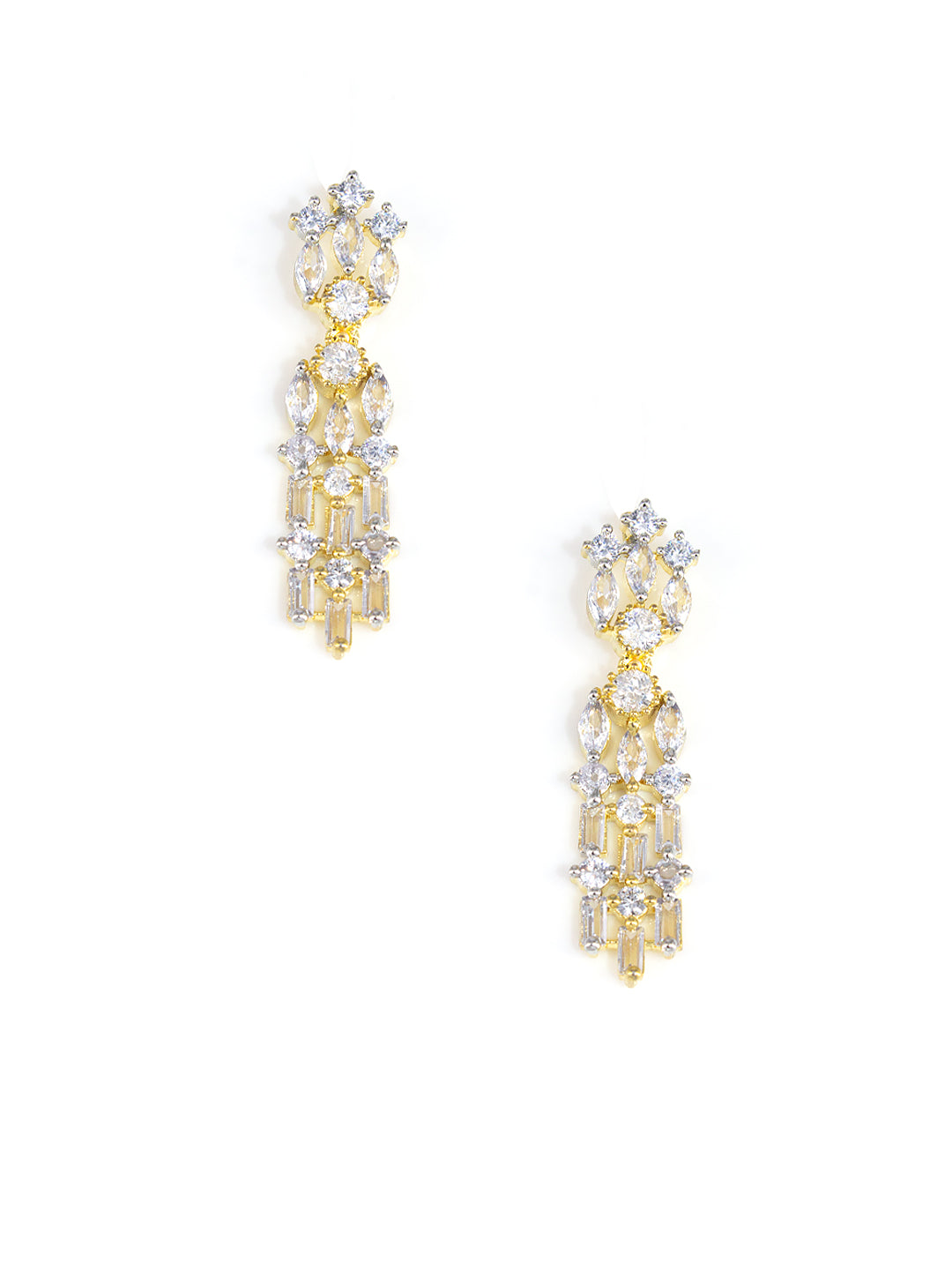 Gold Plated AD Cocktail Jewellery Set For Women
