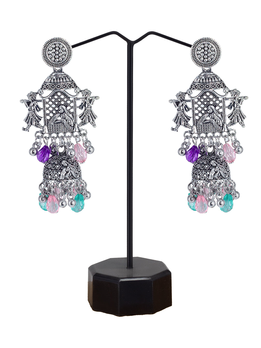 Doli Multicolour Beads Jhumka Earrings