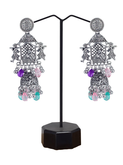Doli Multicolour Beads Jhumka Earrings