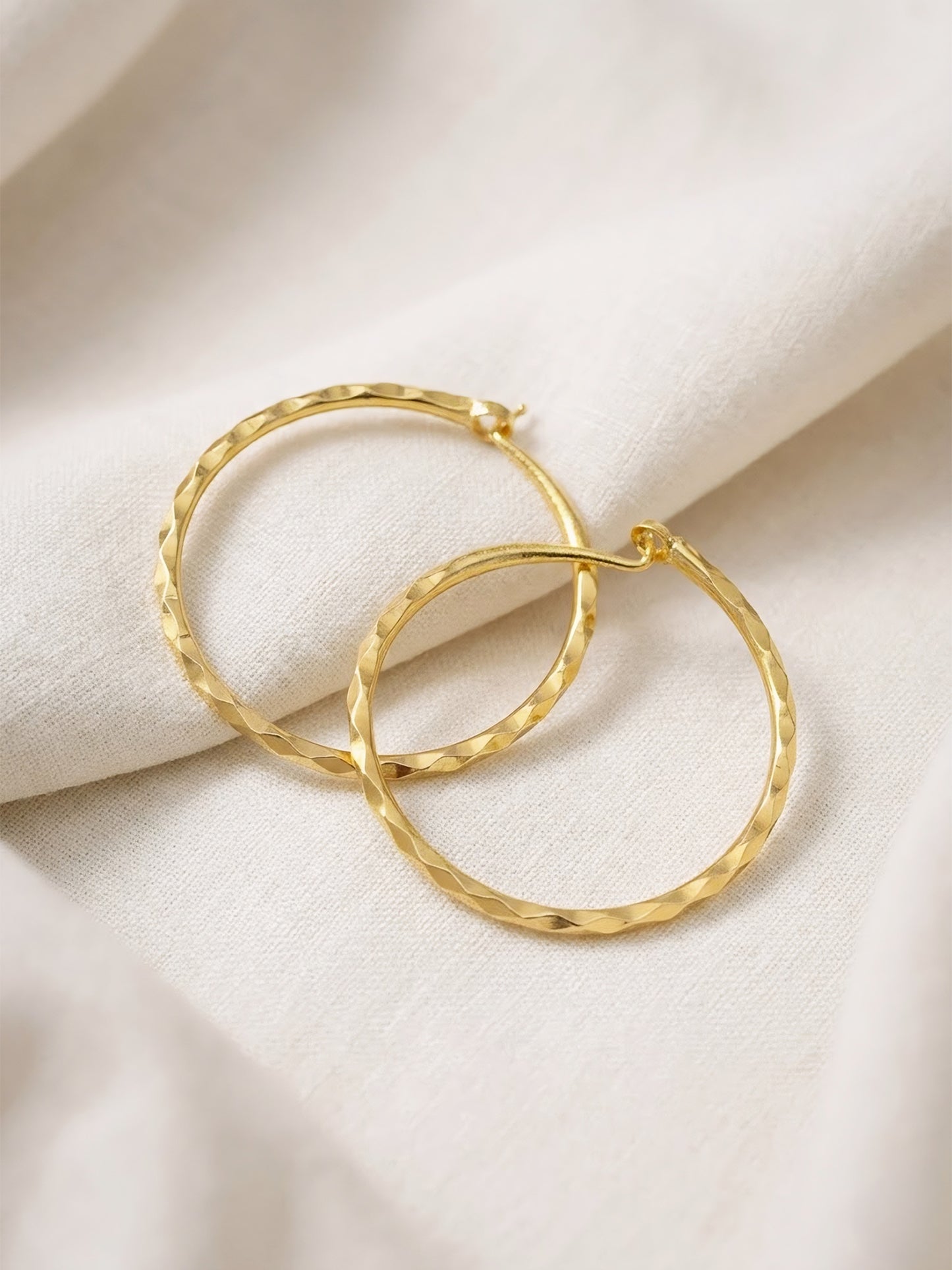 Gold Plated Classic Hoop Earrings for Women