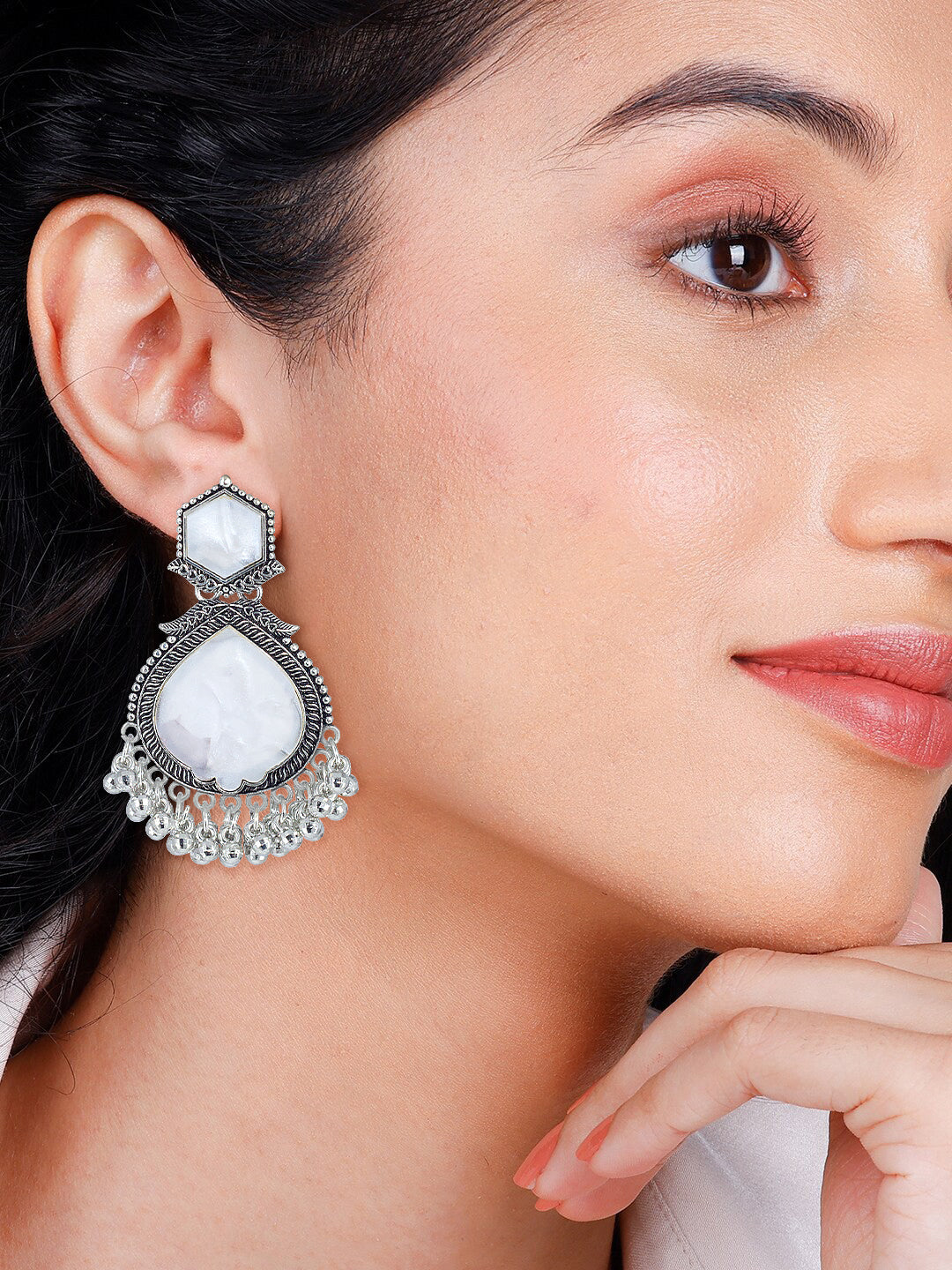 Textured Teardrop Earrings