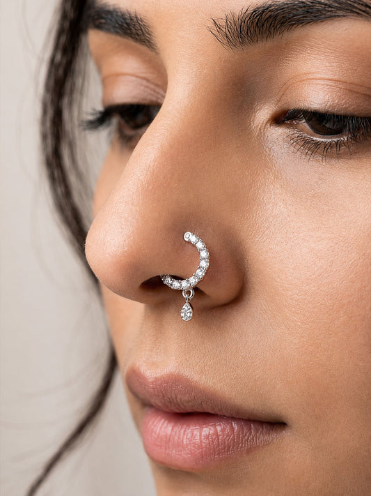 Set of 2 AD Small Nosering for Women