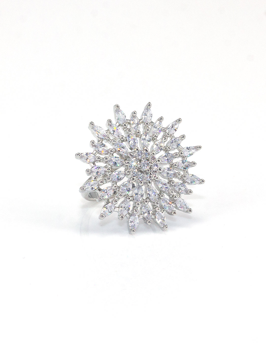 Floral Statement Adjustable Ring