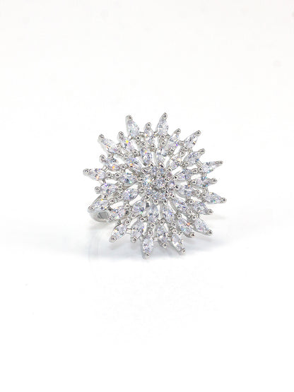 Floral Statement Adjustable Ring