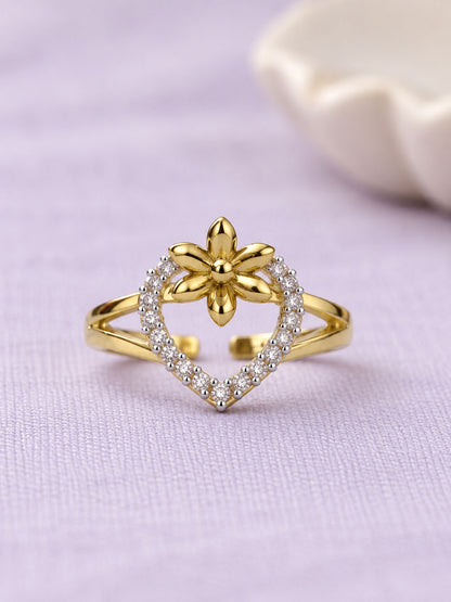 Gold Plated AD Finger Ring for Women