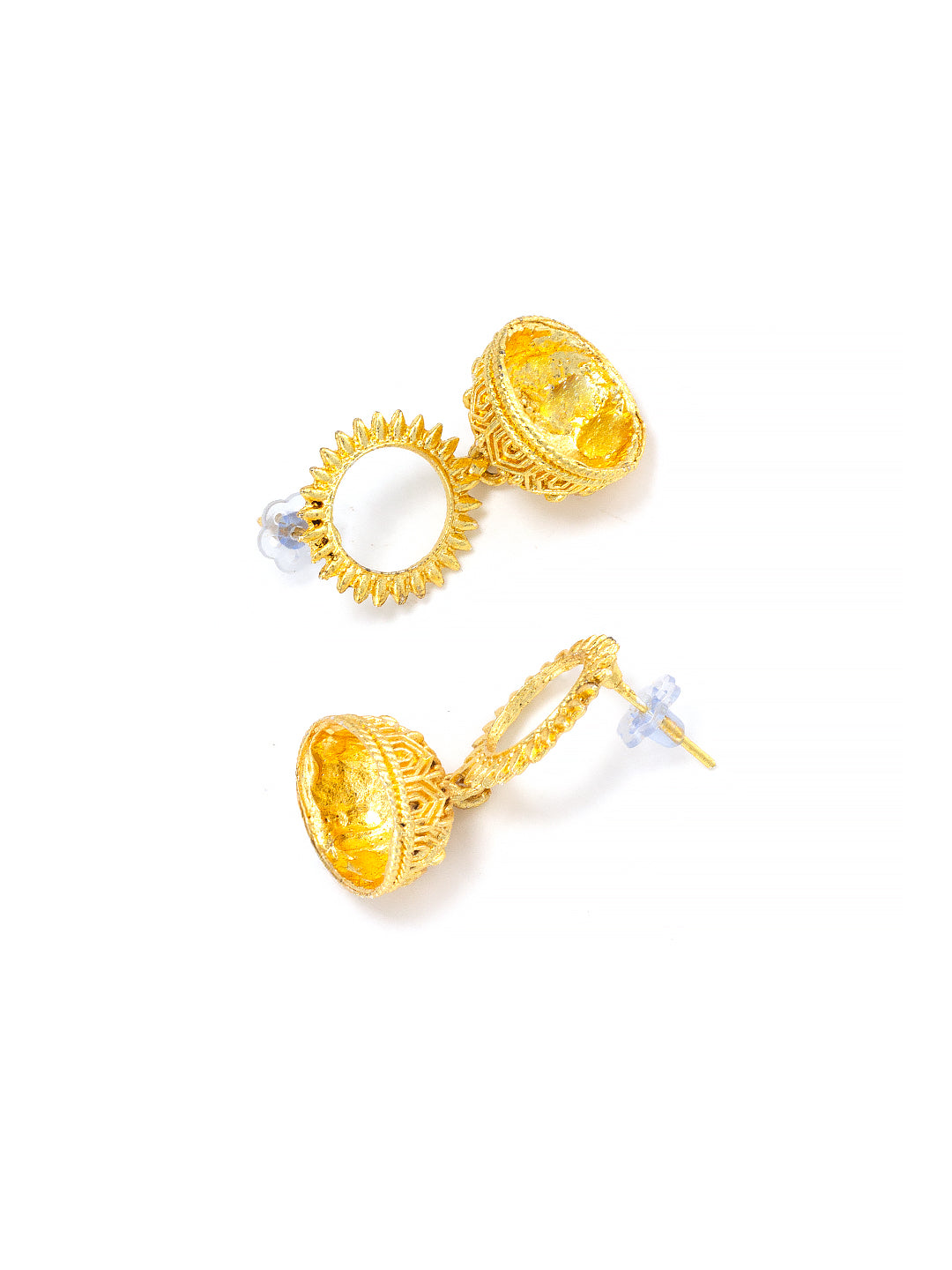 Gold Plated Sun Jhumka Earrings