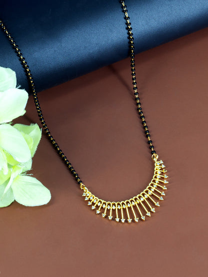 Gold Plated AD Studded Mangalsutra for Women