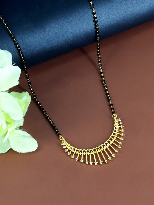 Gold Plated AD Studded Mangalsutra for Women