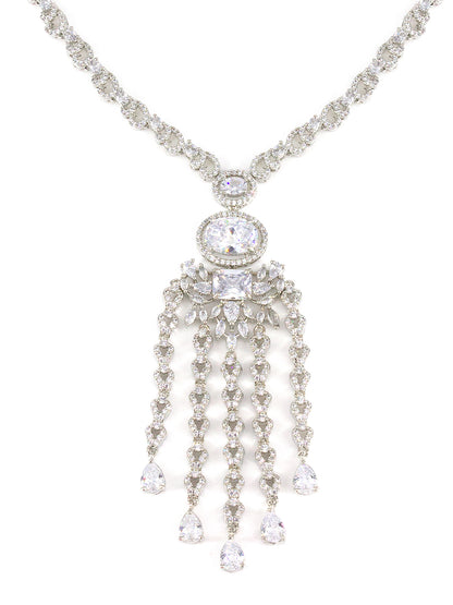 Silver Plated AD Designer Jewellery Set