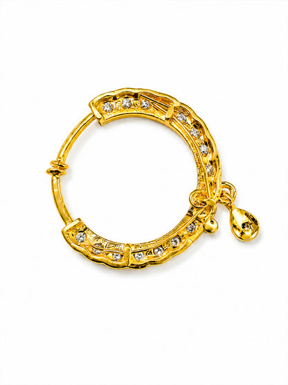 Gold Plated AD Large Nosering for Women