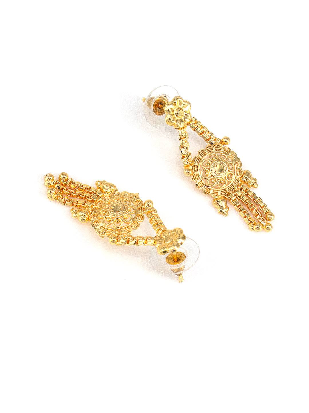 Gold-Plated Floral Design Jewellery Set For Women