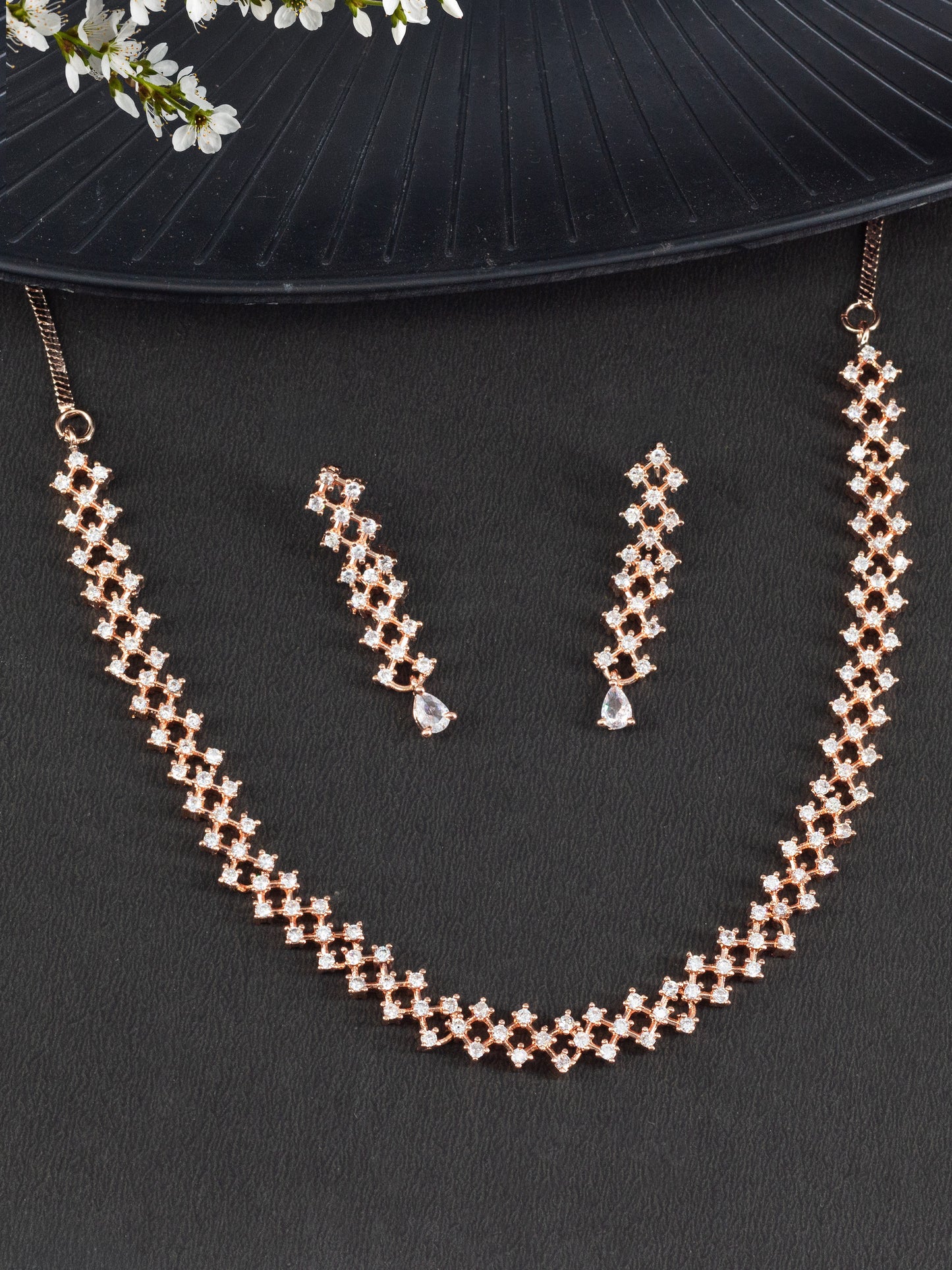 Rose Gold Plated Minimal Jewellery Set for Women
