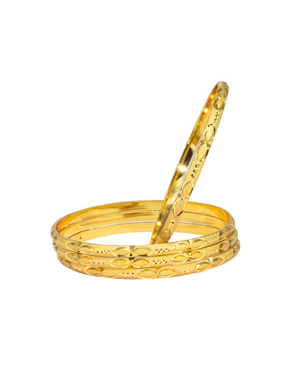Set of 4 Brass Minimal Bangles