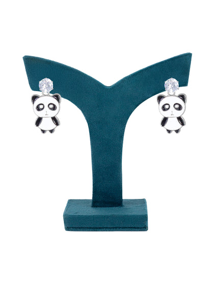 AD Cute Panda Earrings For Women And Girls