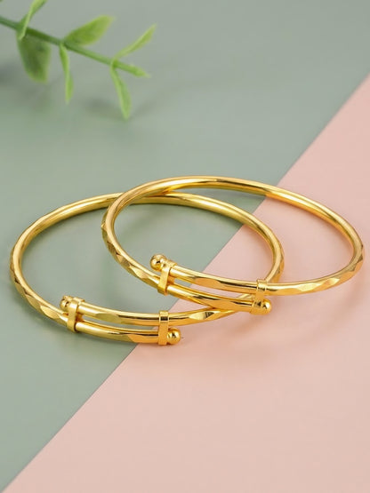 Set of 2 Gold Plated Adjustable Bracelet for Kids