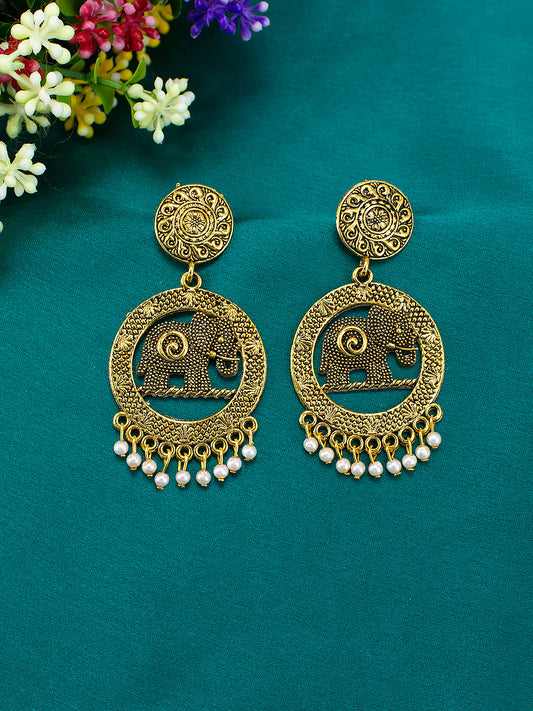 Elephant Beads Drop Earrings