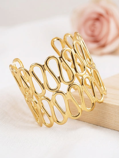 Gold Plated Designer Cuff Bracelet for Women