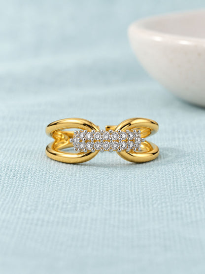Gold Plated AD Finger Ring for Women