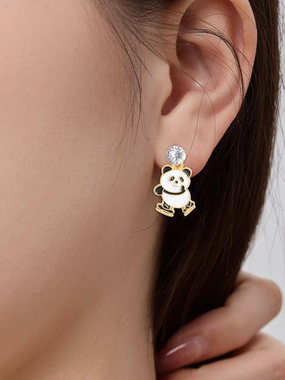 Set Of 3 Cute Panda Earrings For Girls
