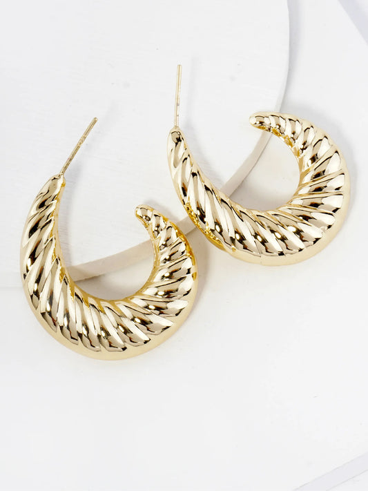 Chunky Half Hoop Earrings