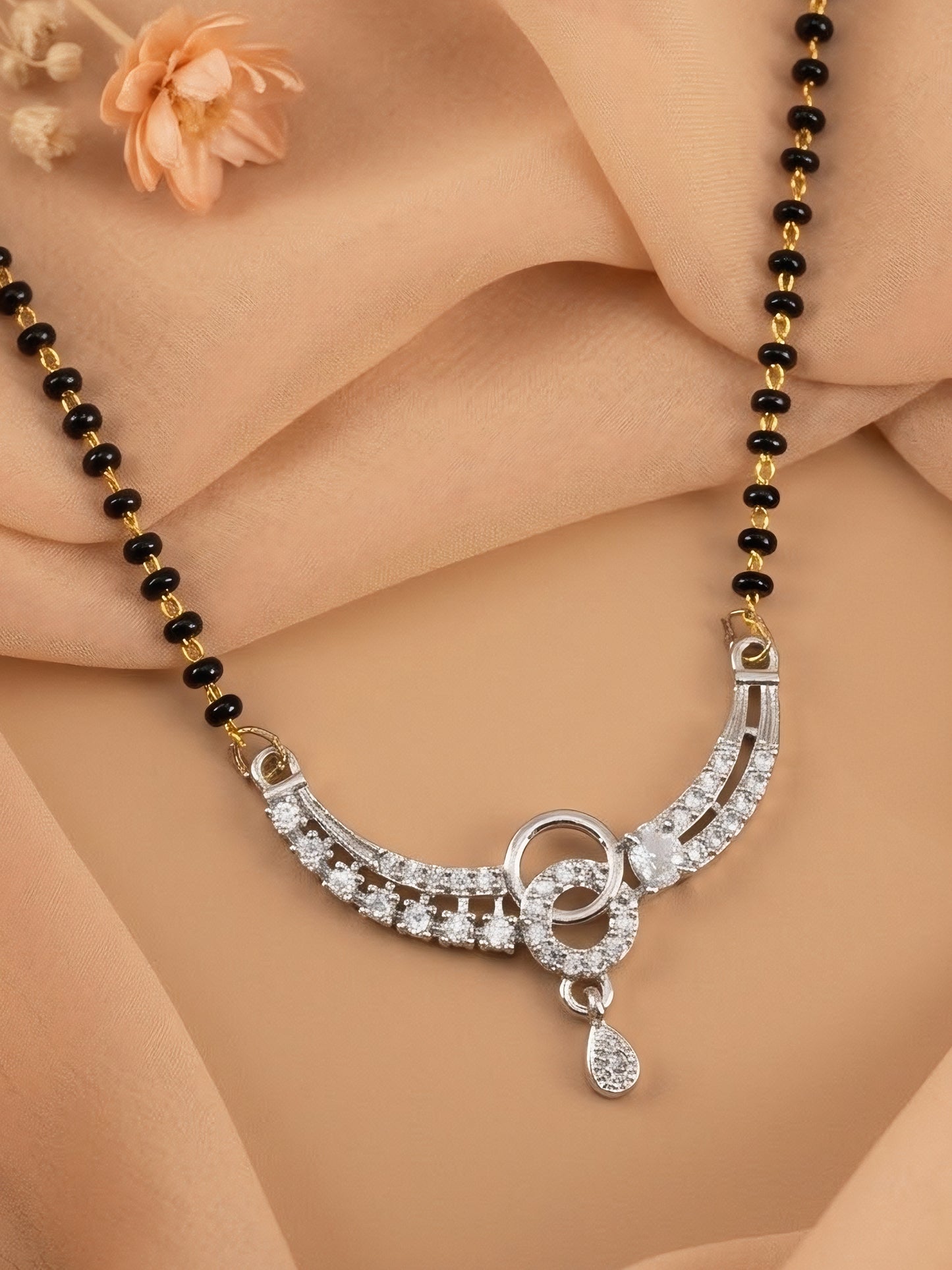 Silver Plated AD Mangalsutra for Women