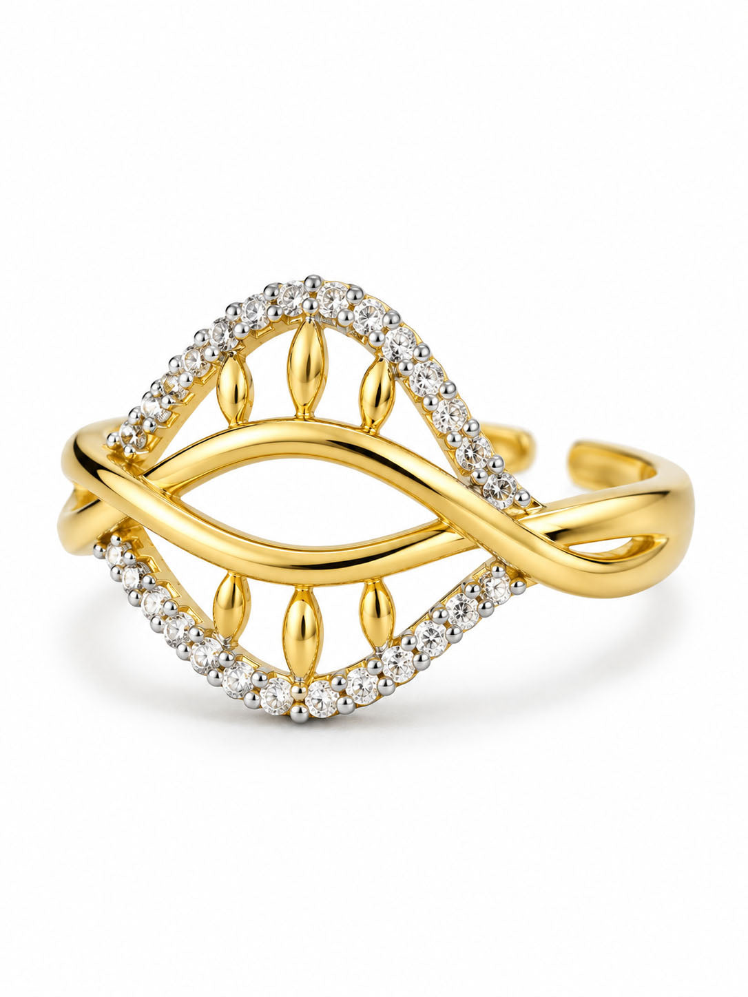 Gold Plated AD Finger Ring for Women