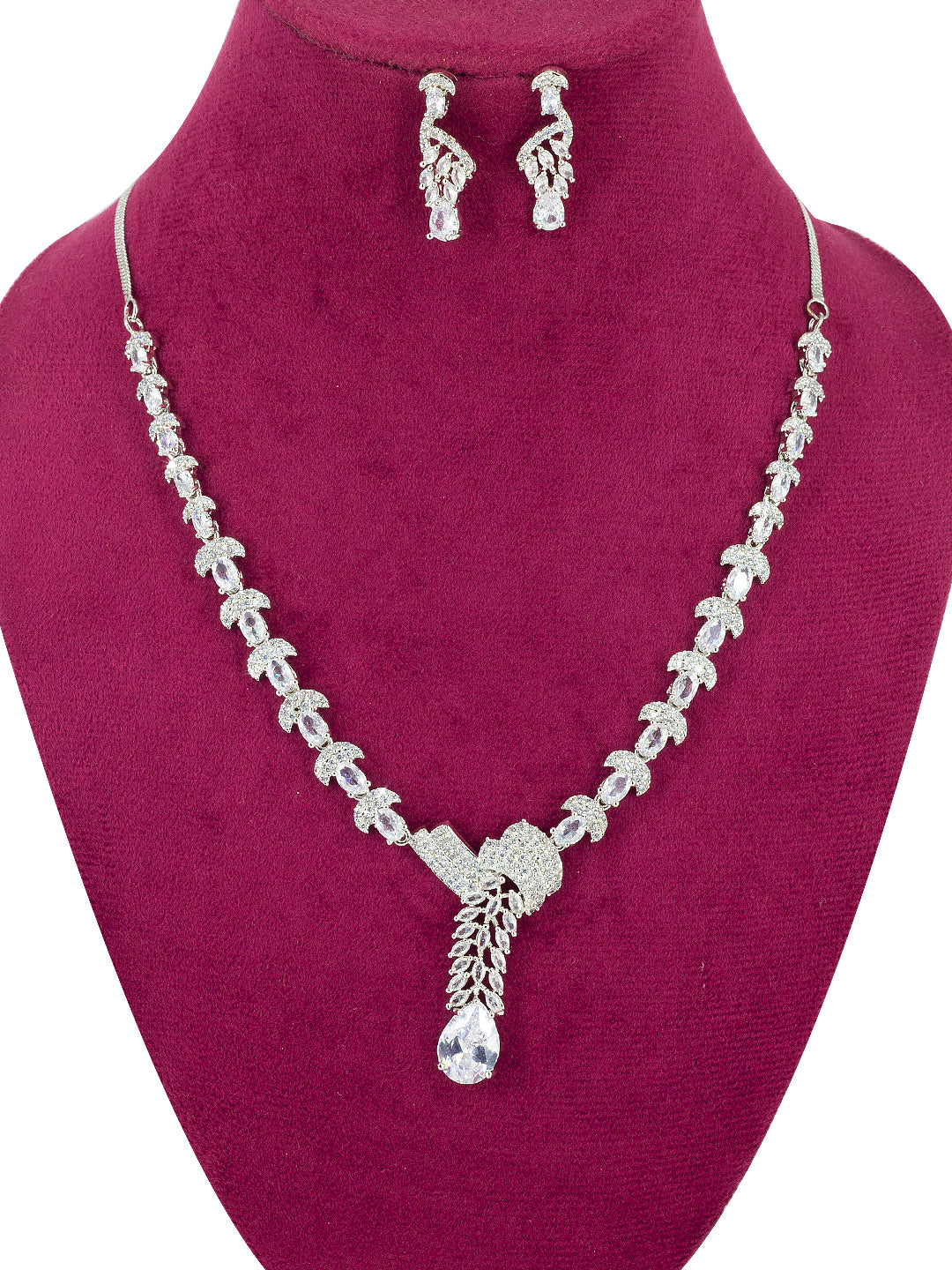 American Diamond Designer Statement Premium Jewellery Set