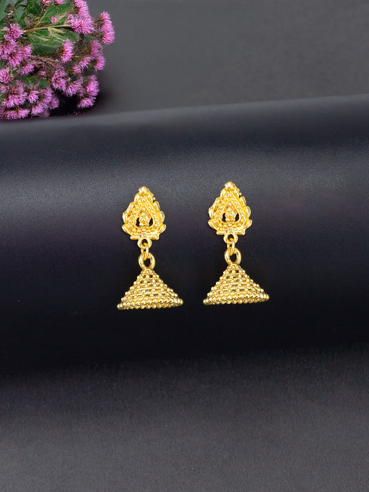 Gold Plated Traditional Jhumki Earrings