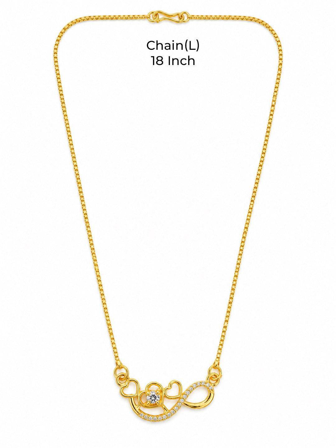 Gold Plated AD Pendant for Women